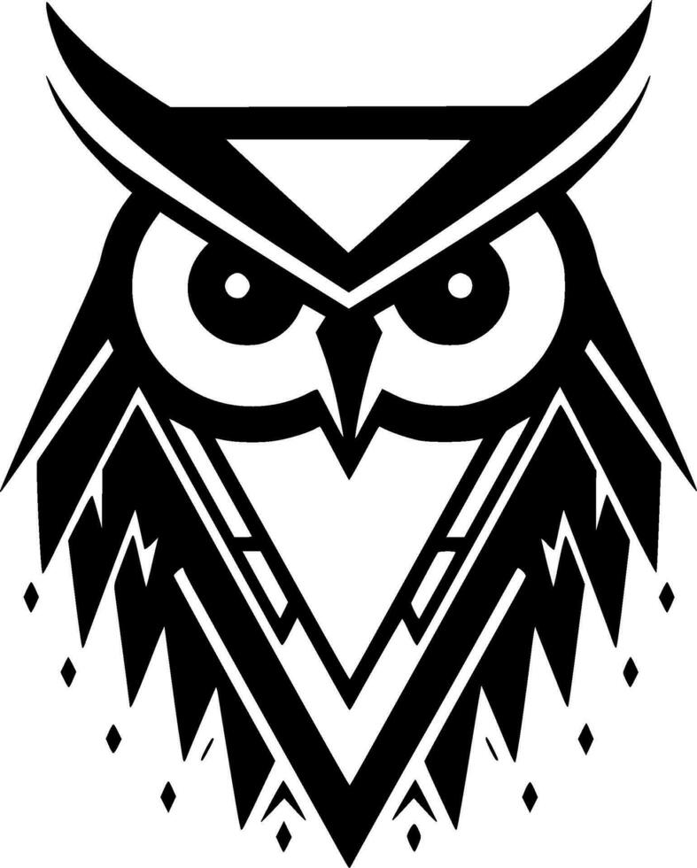 Owl, Black and White Vector illustration 27868807 Vector Art at Vecteezy