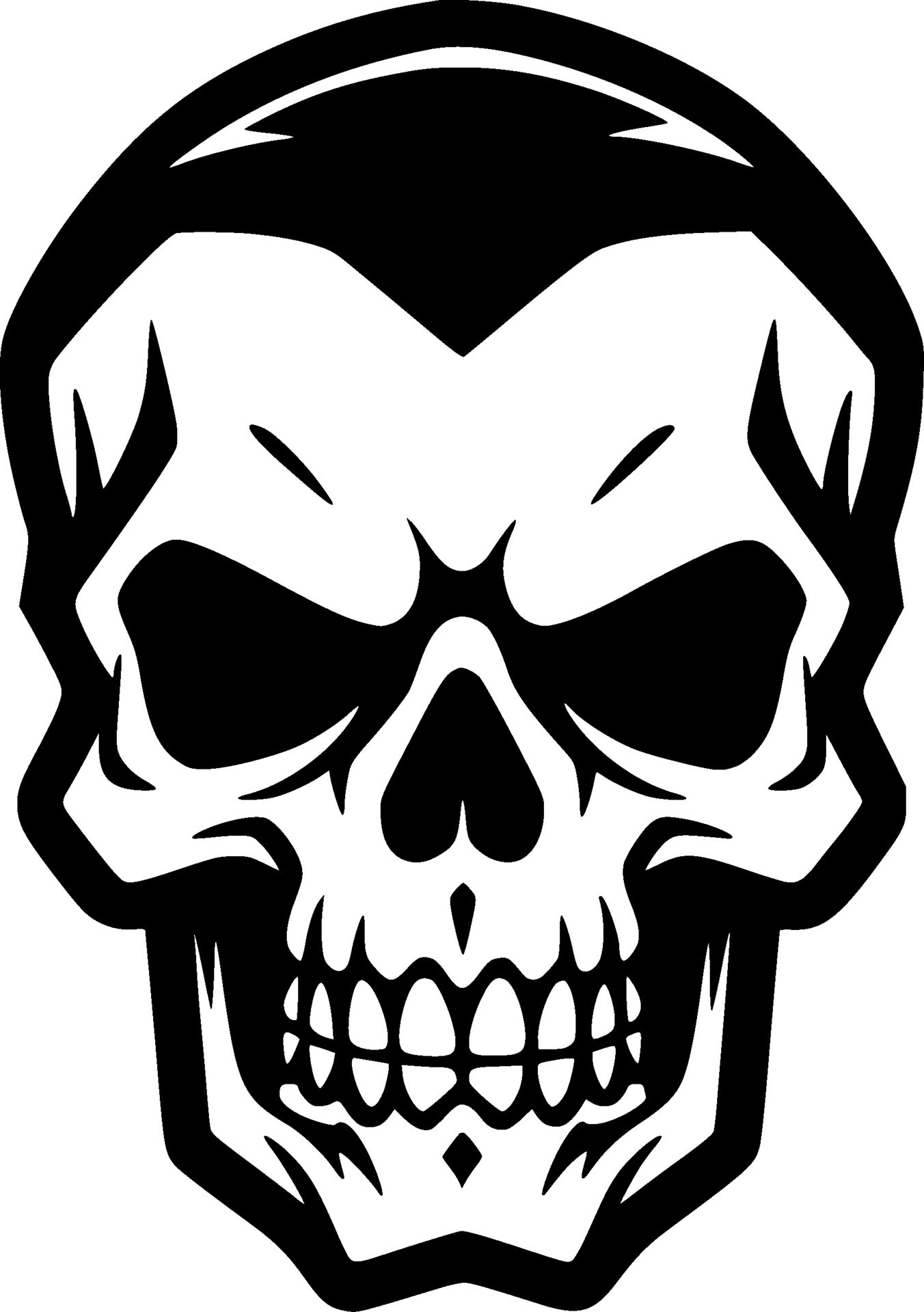 Skull, Black and White Vector illustration 27868819 Vector Art at Vecteezy
