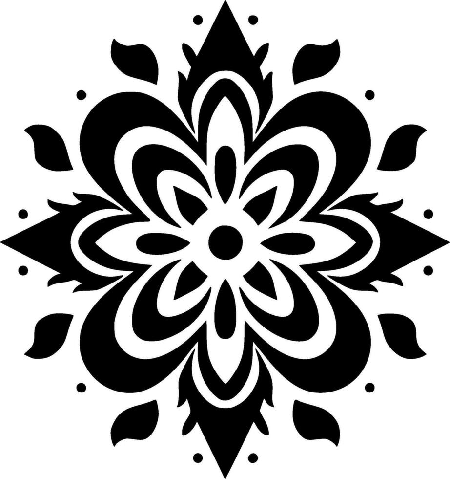 Mandala - Minimalist and Flat Logo - Vector illustration