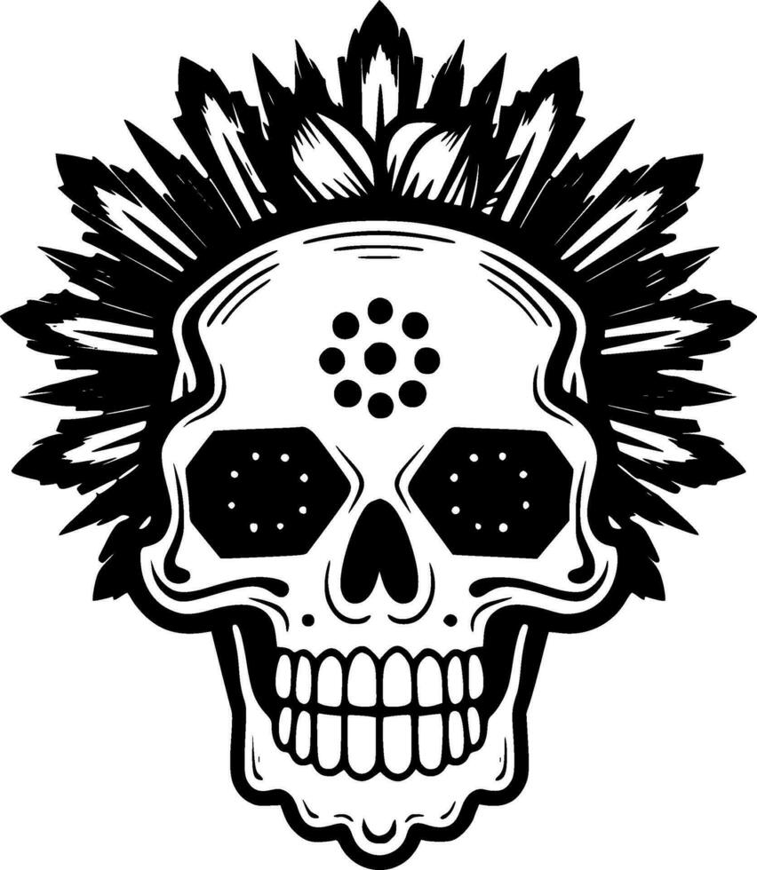 Skull - Minimalist and Flat Logo - Vector illustration