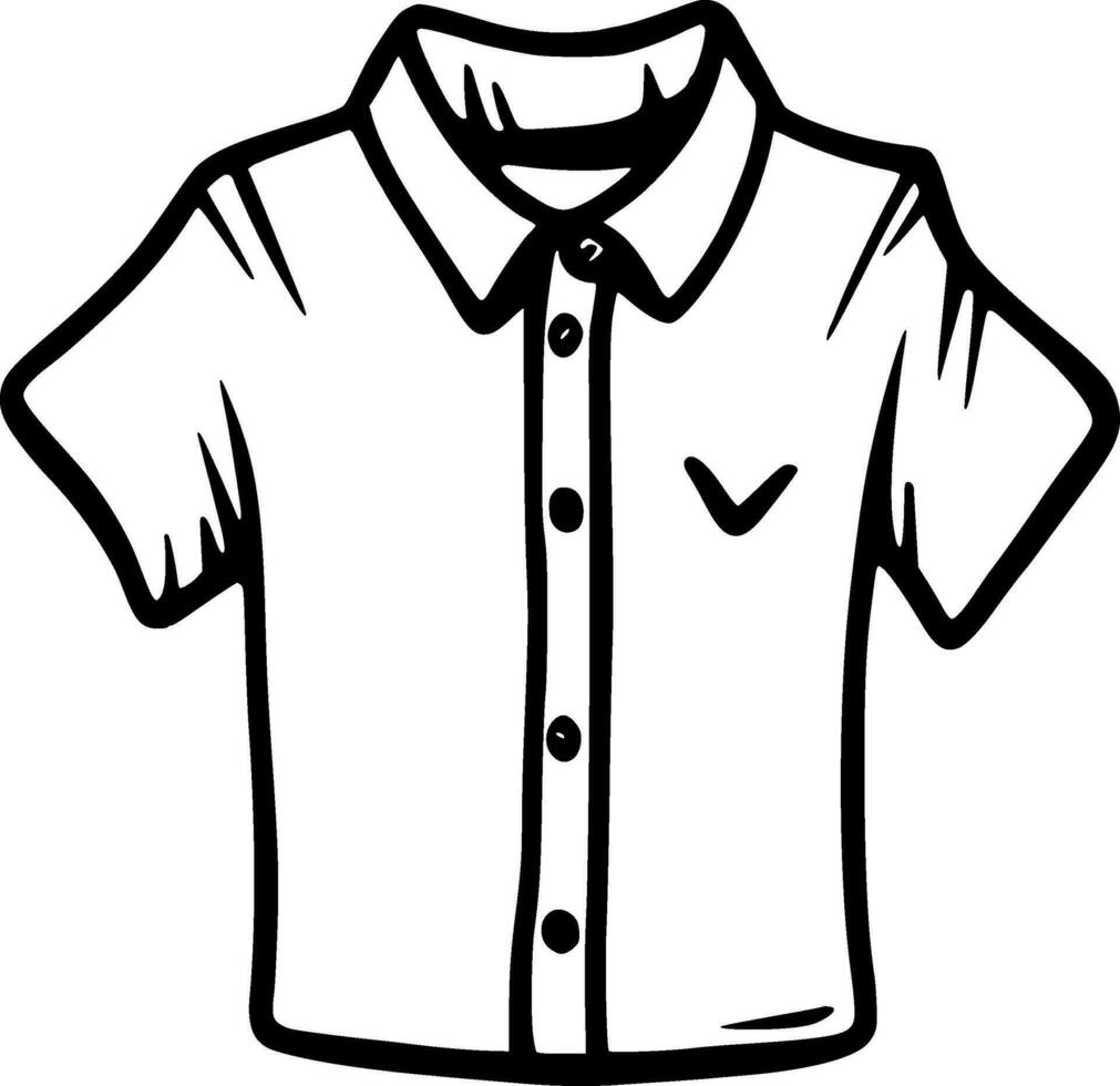 camisa, minimalista y sencillo silueta - vector ilustración