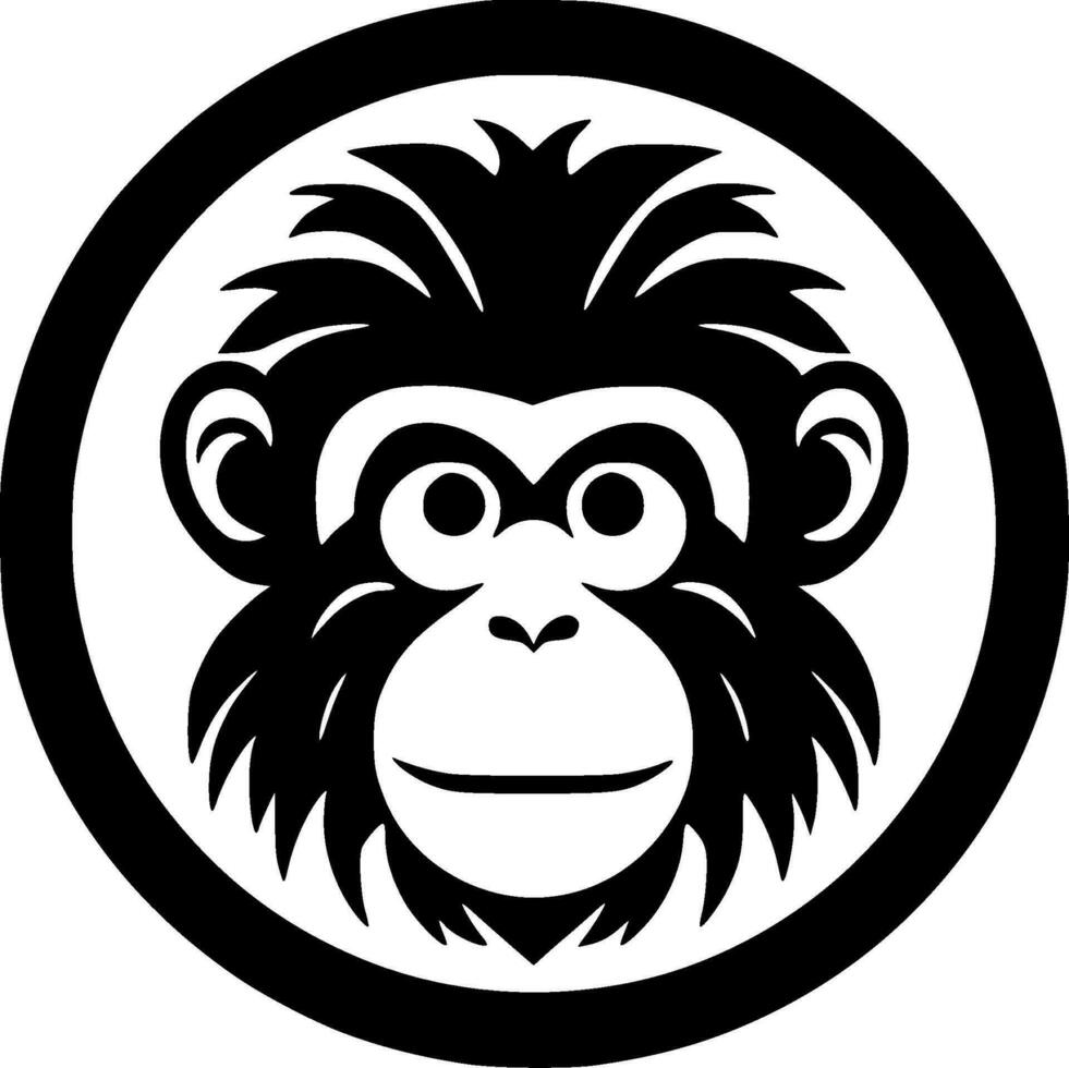 Monkey - High Quality Vector Logo - Vector illustration ideal for T-shirt graphic