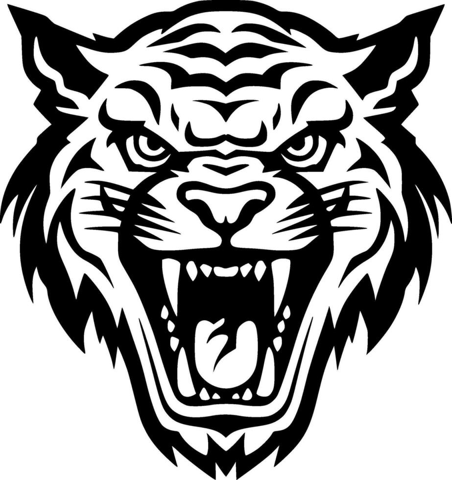 Tiger, Minimalist and Simple Silhouette - Vector illustration