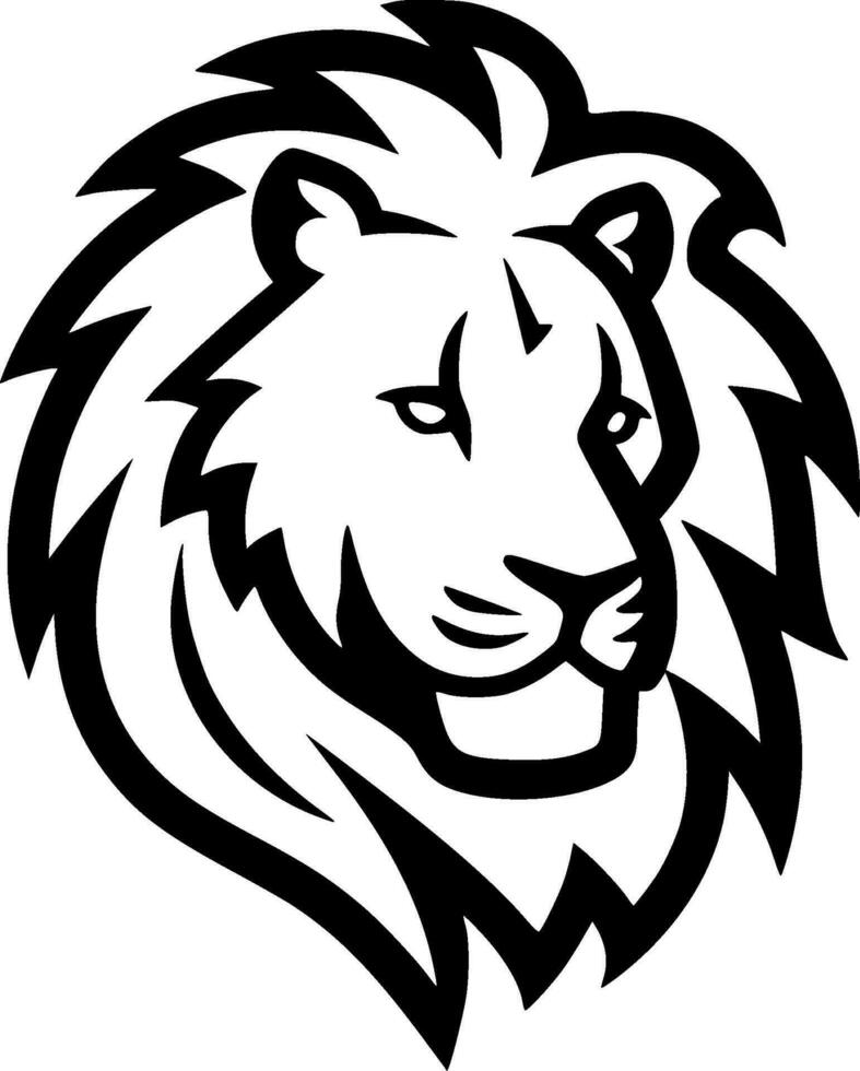 Lion, Minimalist and Simple Silhouette - Vector illustration