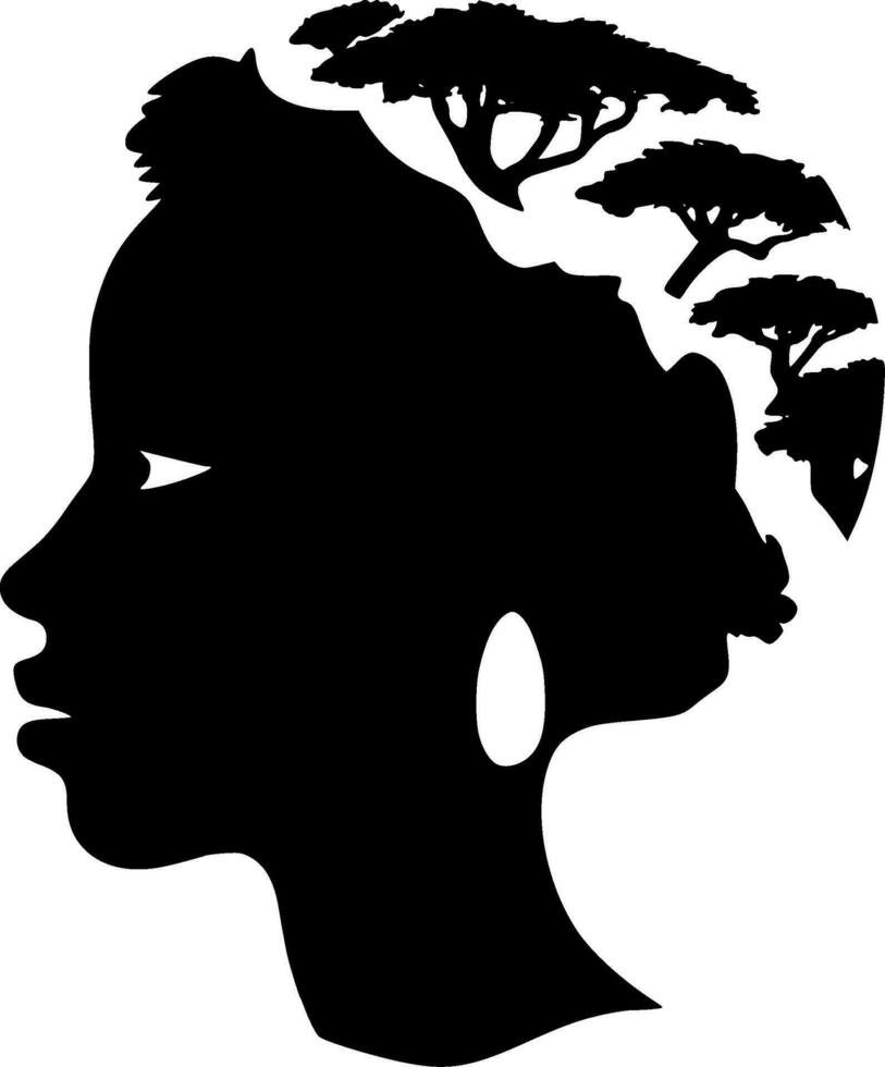 Africa, Minimalist and Simple Silhouette - Vector illustration