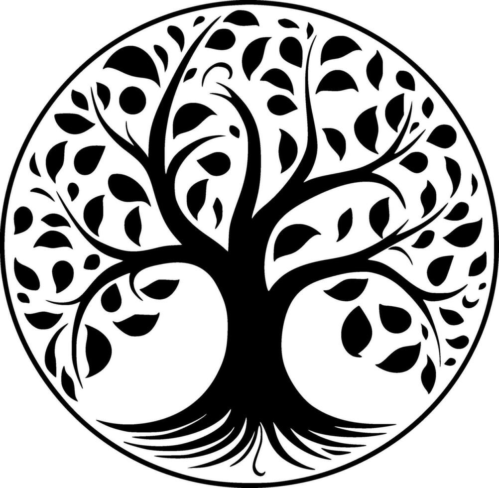 Tree - Minimalist and Flat Logo - Vector illustration