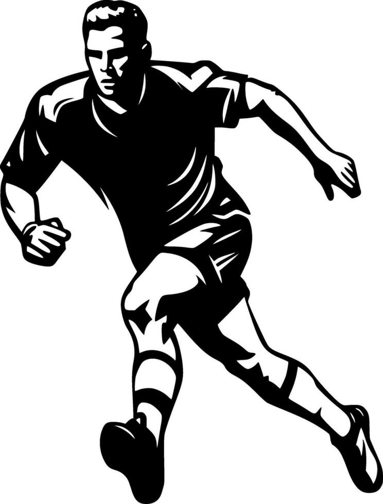 Football, Minimalist and Simple Silhouette - Vector illustration