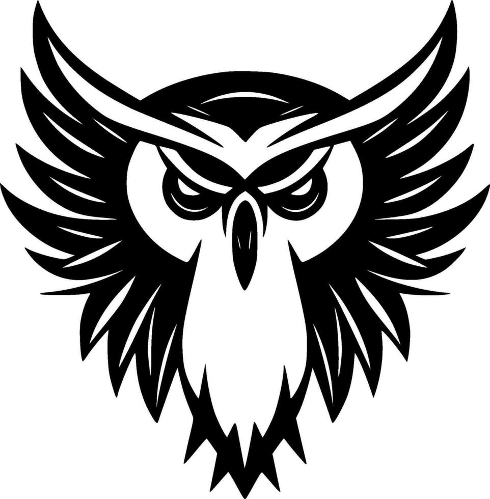 Owl, Minimalist and Simple Silhouette - Vector illustration