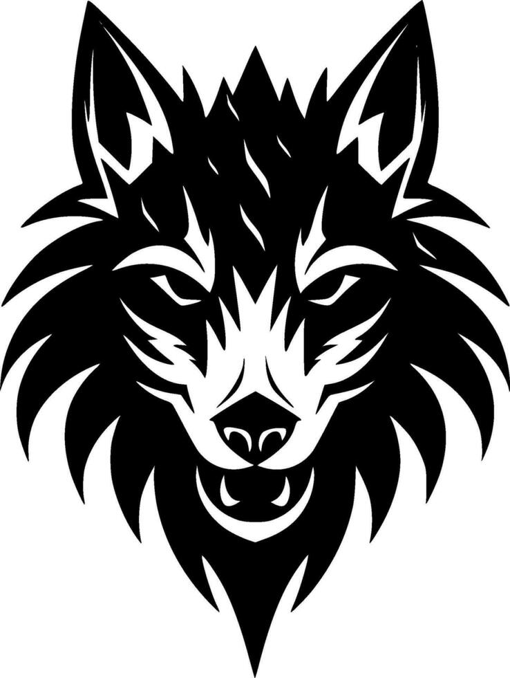 Wolf, Minimalist and Simple Silhouette - Vector illustration