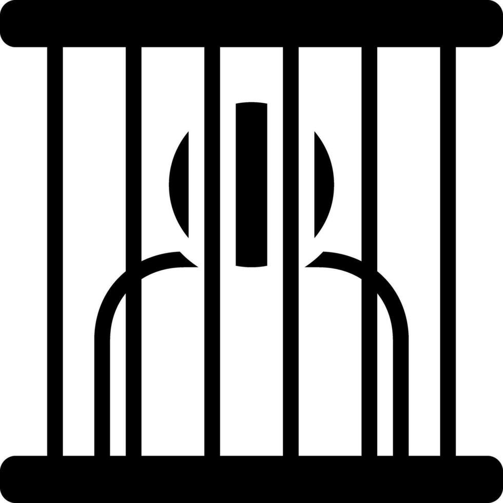 solid icon for prisoner vector