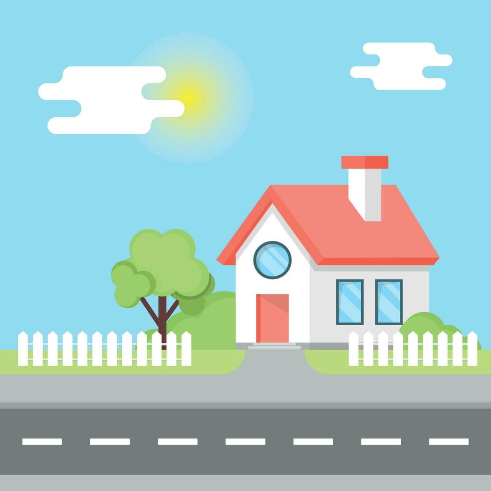 House icon in flat style. Home vector illustration on isolated background. Apartment building sign business concept.