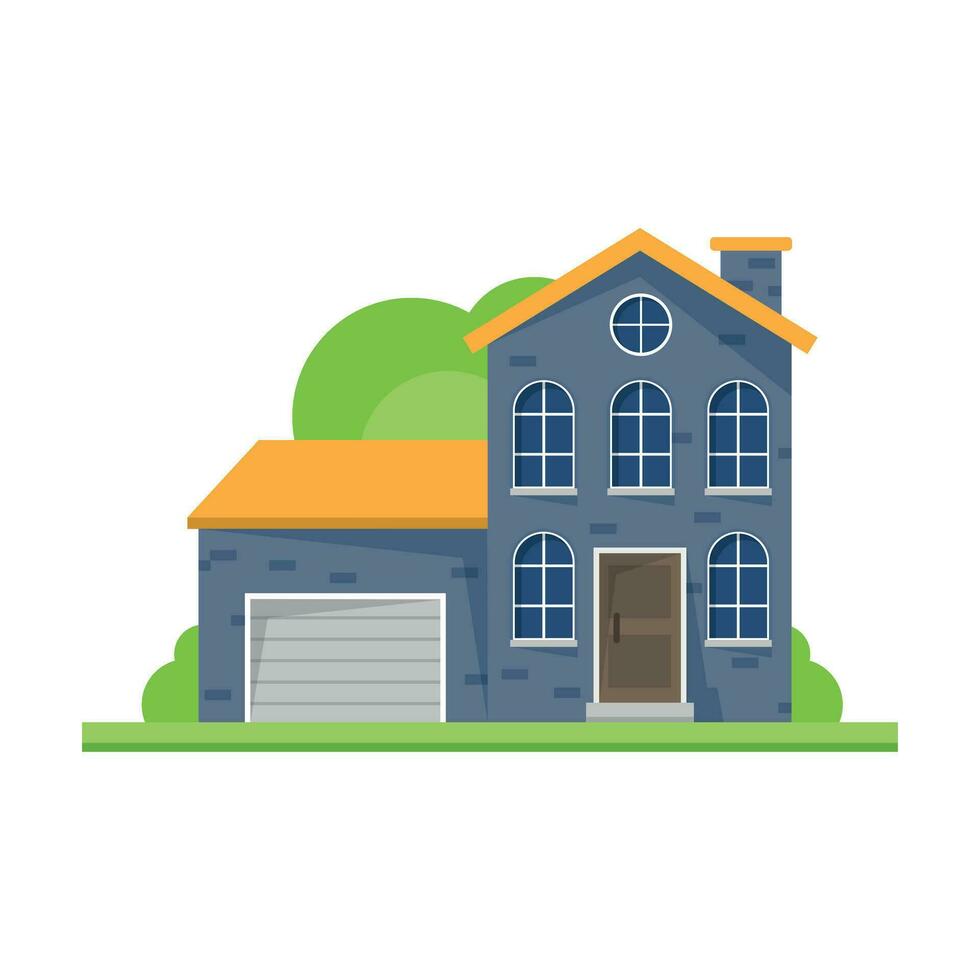 House icon in flat style. Home vector illustration on isolated background. Apartment building sign business concept.