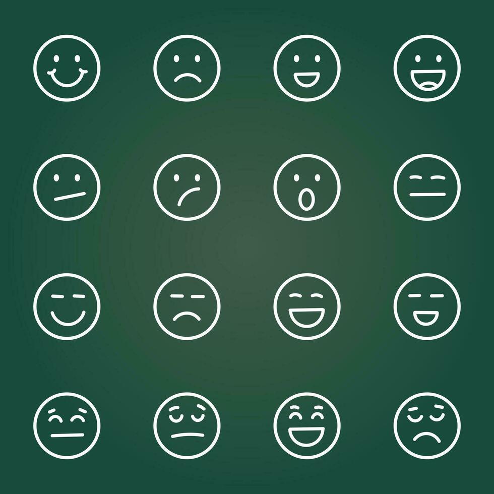 Emojis faces icon in hand drawn style. Doddle emoticons vector illustration on isolated background. Happy and sad face sign business concept.