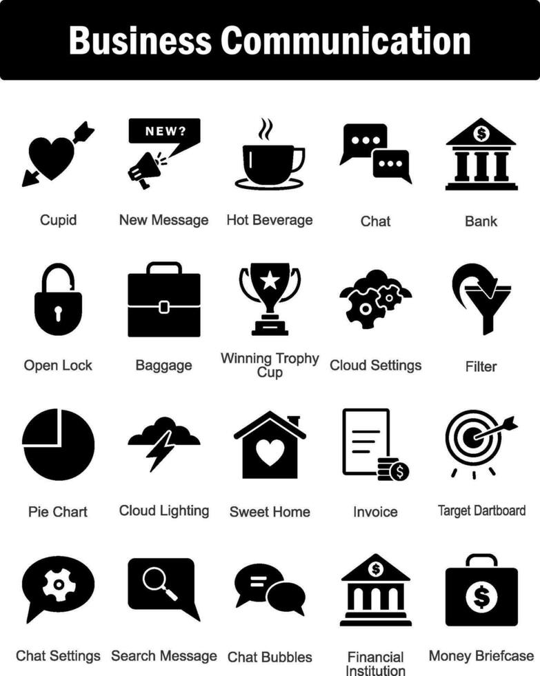 A set of 20 Business icons as cupid, new message, hot beverage vector