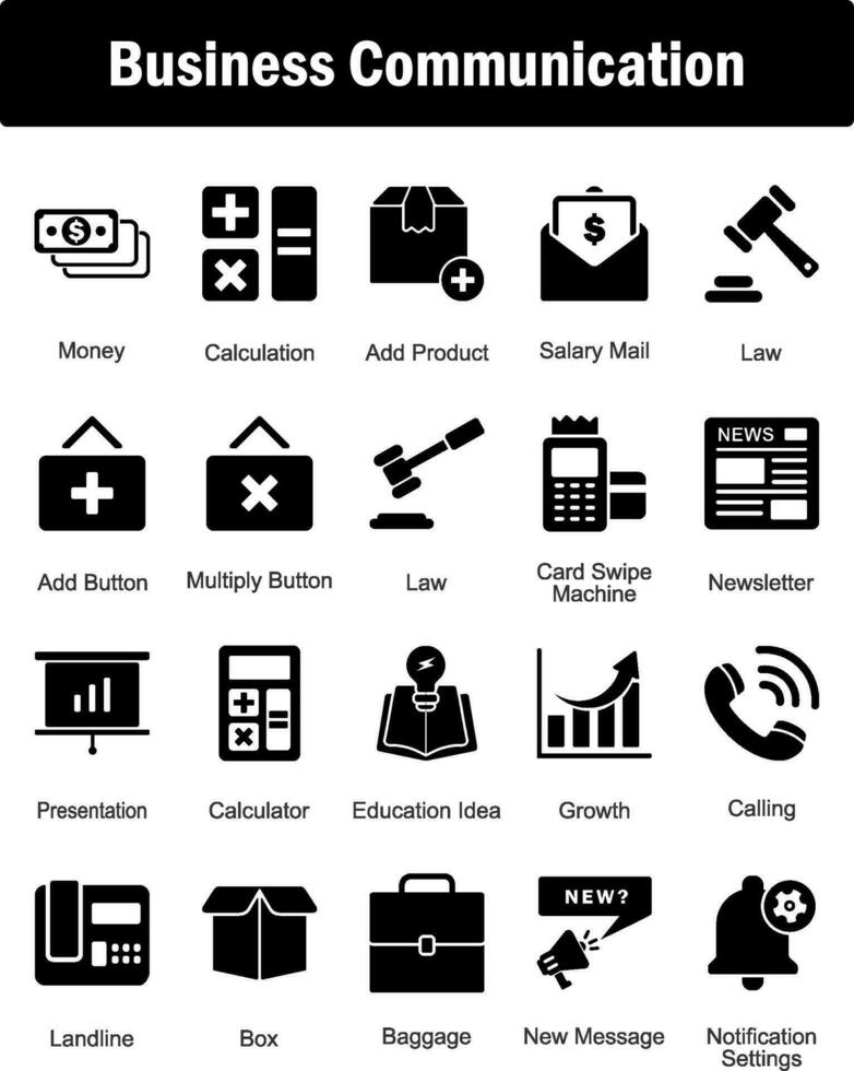 A set of 20 Business icons as money, calculator, ad product vector