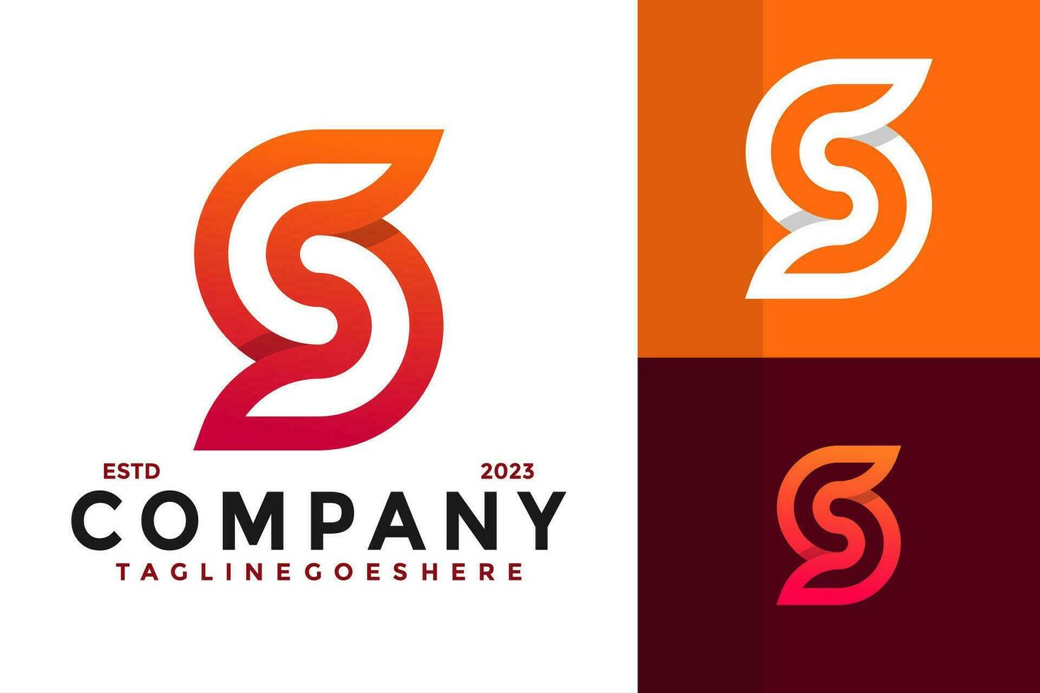 Letter S colorful logo design vector symbol icon illustration