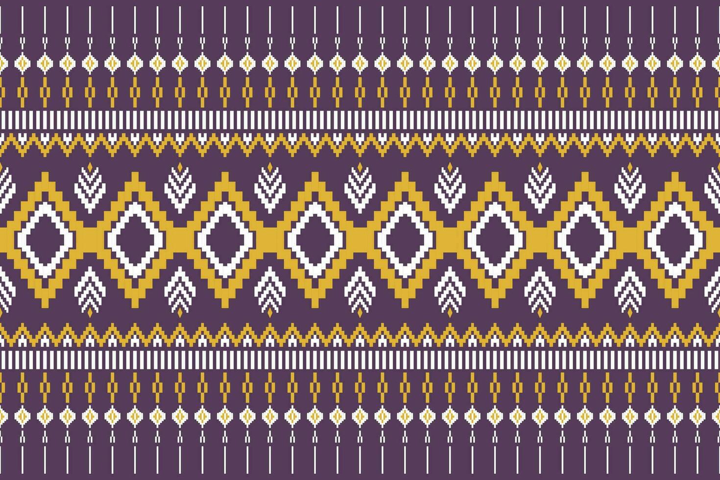Ethnic geometric seamless pattern. Geometric on purple background. Design for fabric, clothes, decorative paper, wrapping, textile, embroidery, illustration, vector, tribal pattern vector
