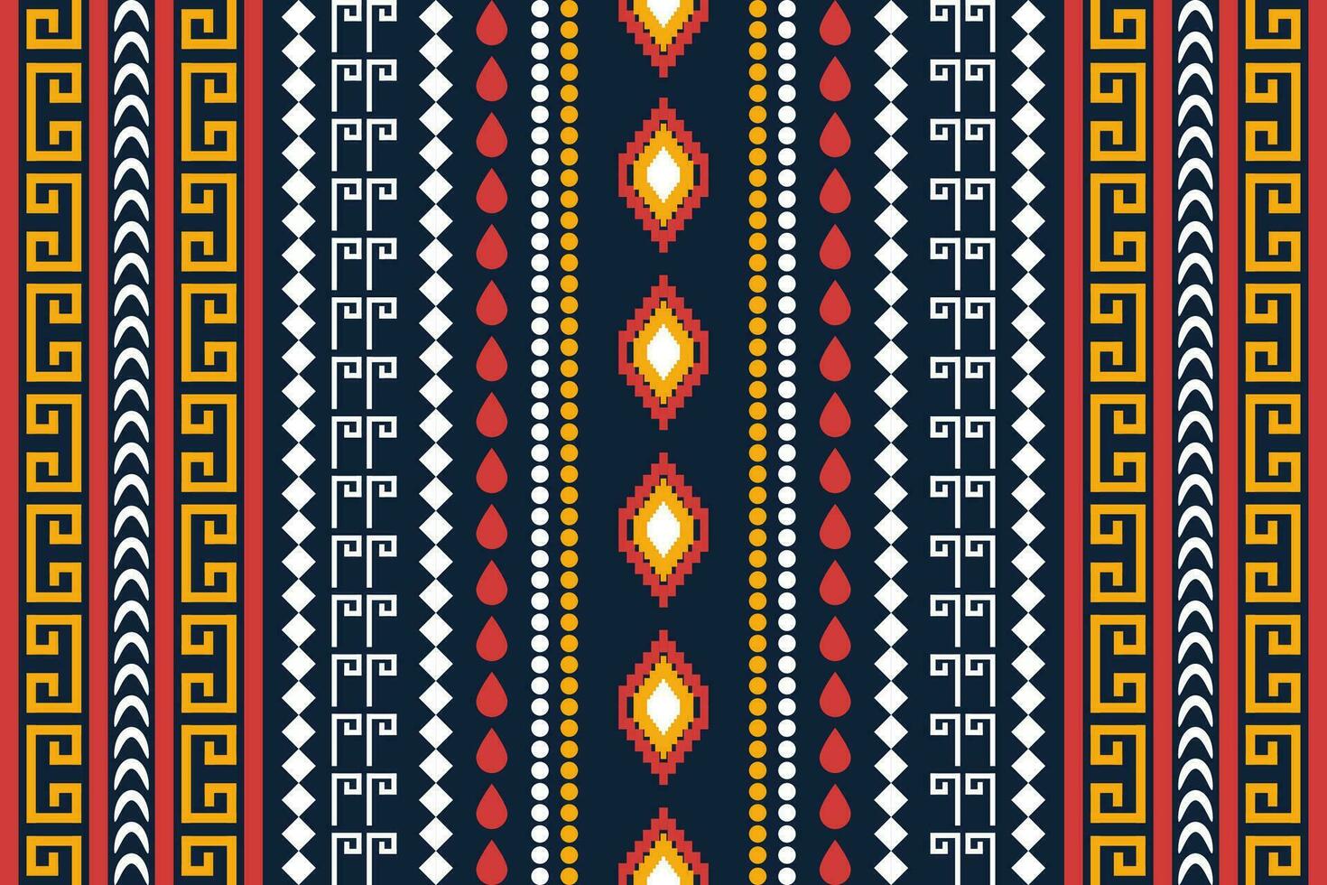 ethnic geometric seamless pattern. Design for fabric, clothes, decorative paper, wrapping, textile, embroidery, illustration, vector, tribal pattern vector