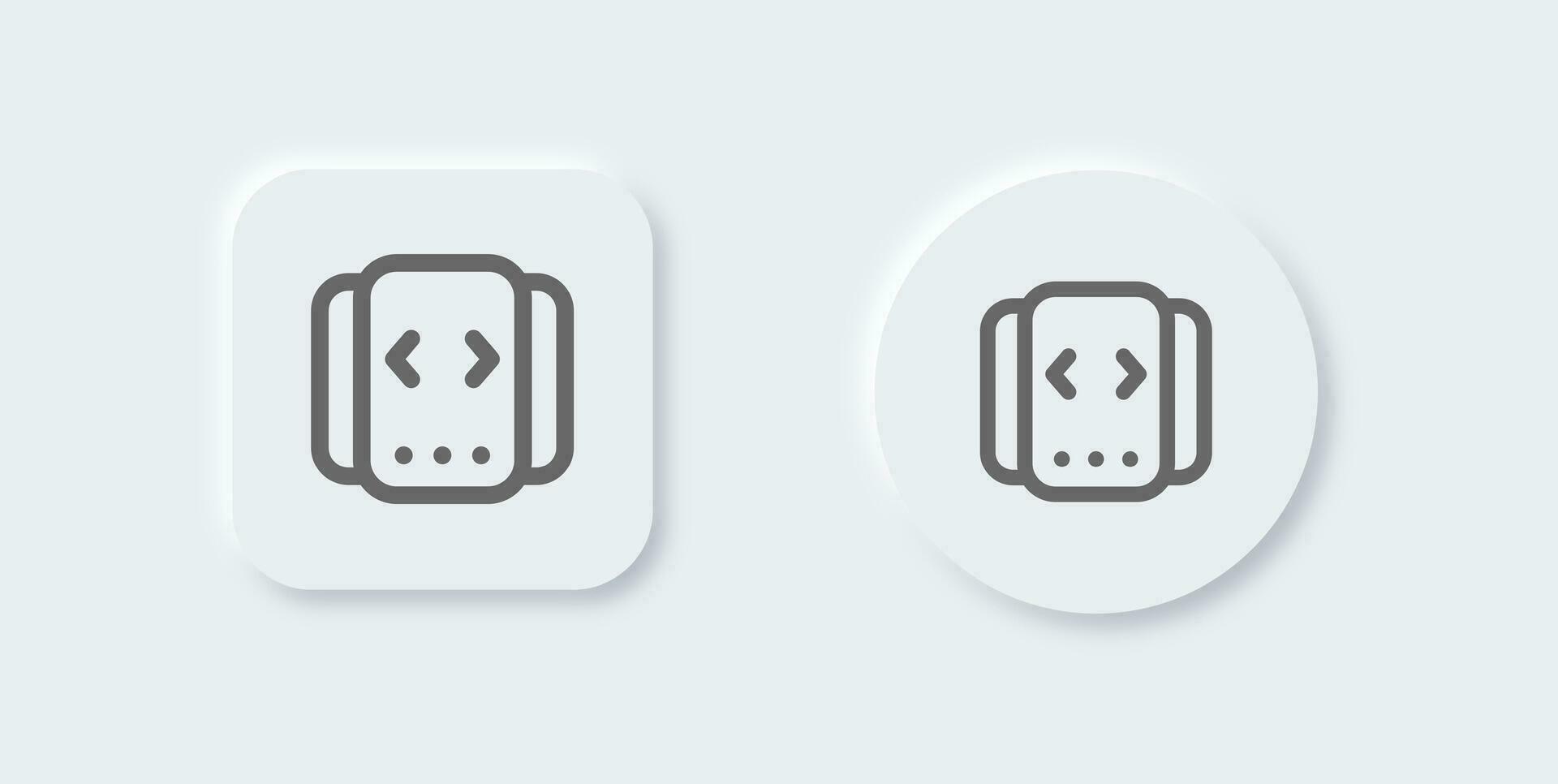 Slider line icon in neomorphic design style. Bar control signs vector illustration.