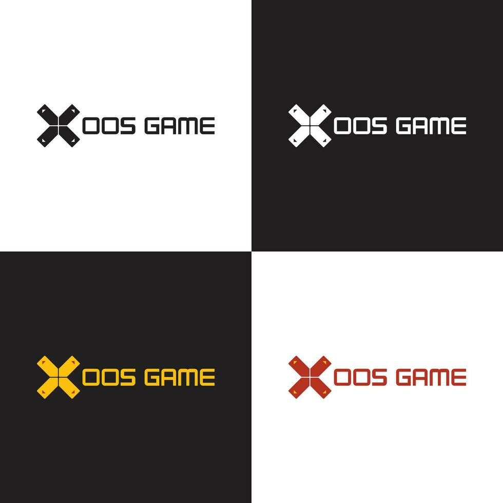 xoos juego logo con juego controlar logo vector