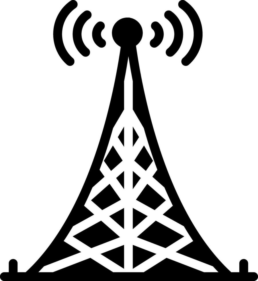 solid icon for tower vector