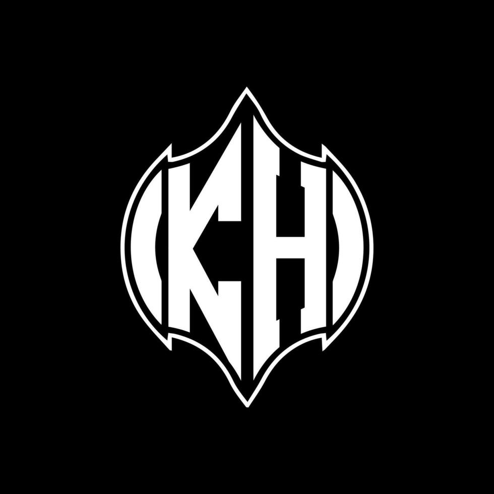 KH letter logo design. KH creative monogram initials letter logo concept. KH Unique modern flat abstract vector letter logo design.