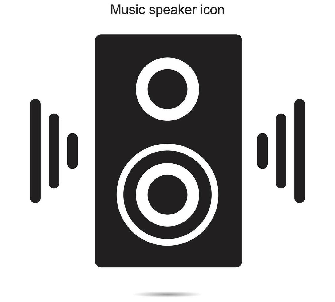 música altavoz icono, vector ilustración.