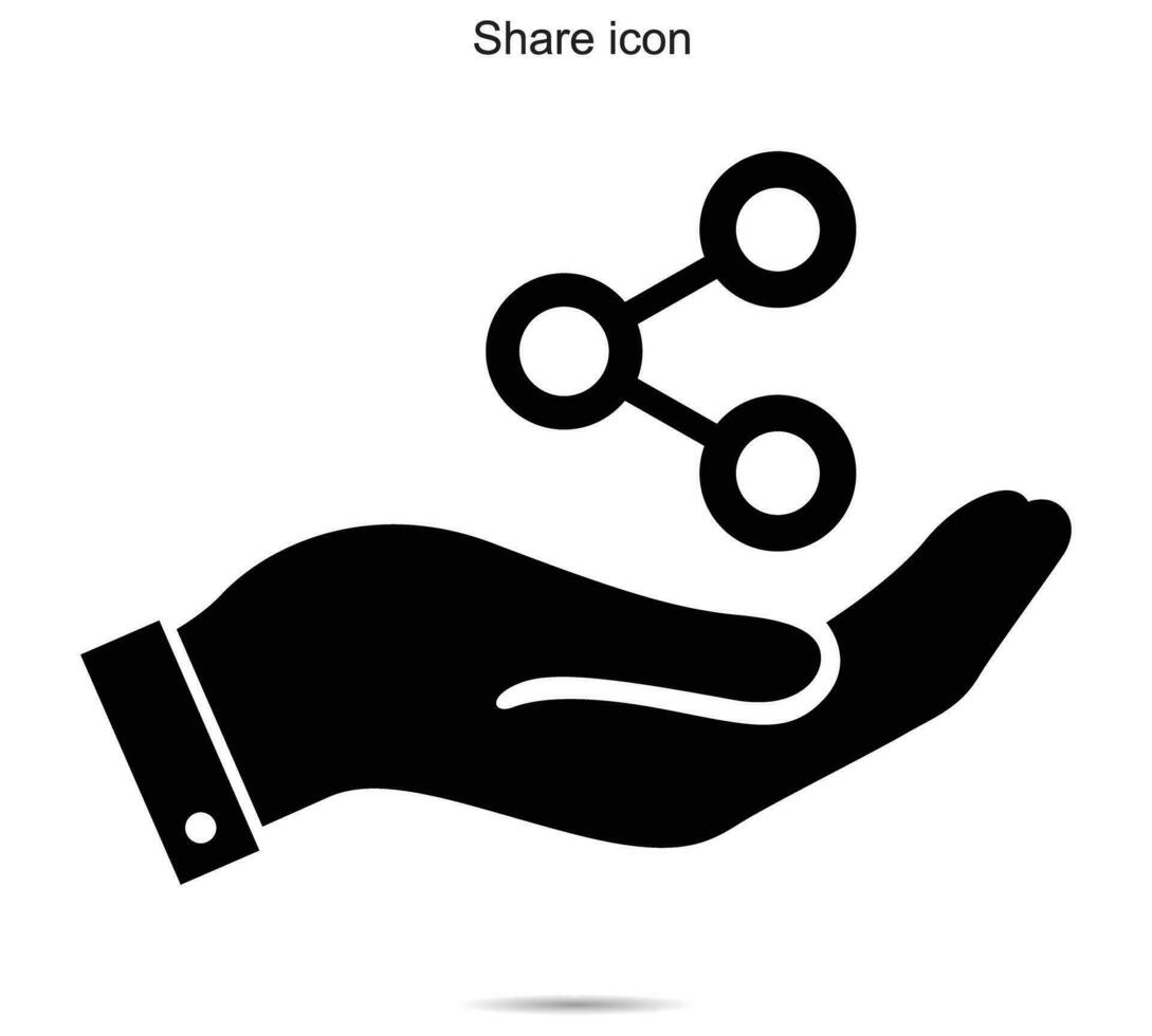 Share icon, vector illustration.