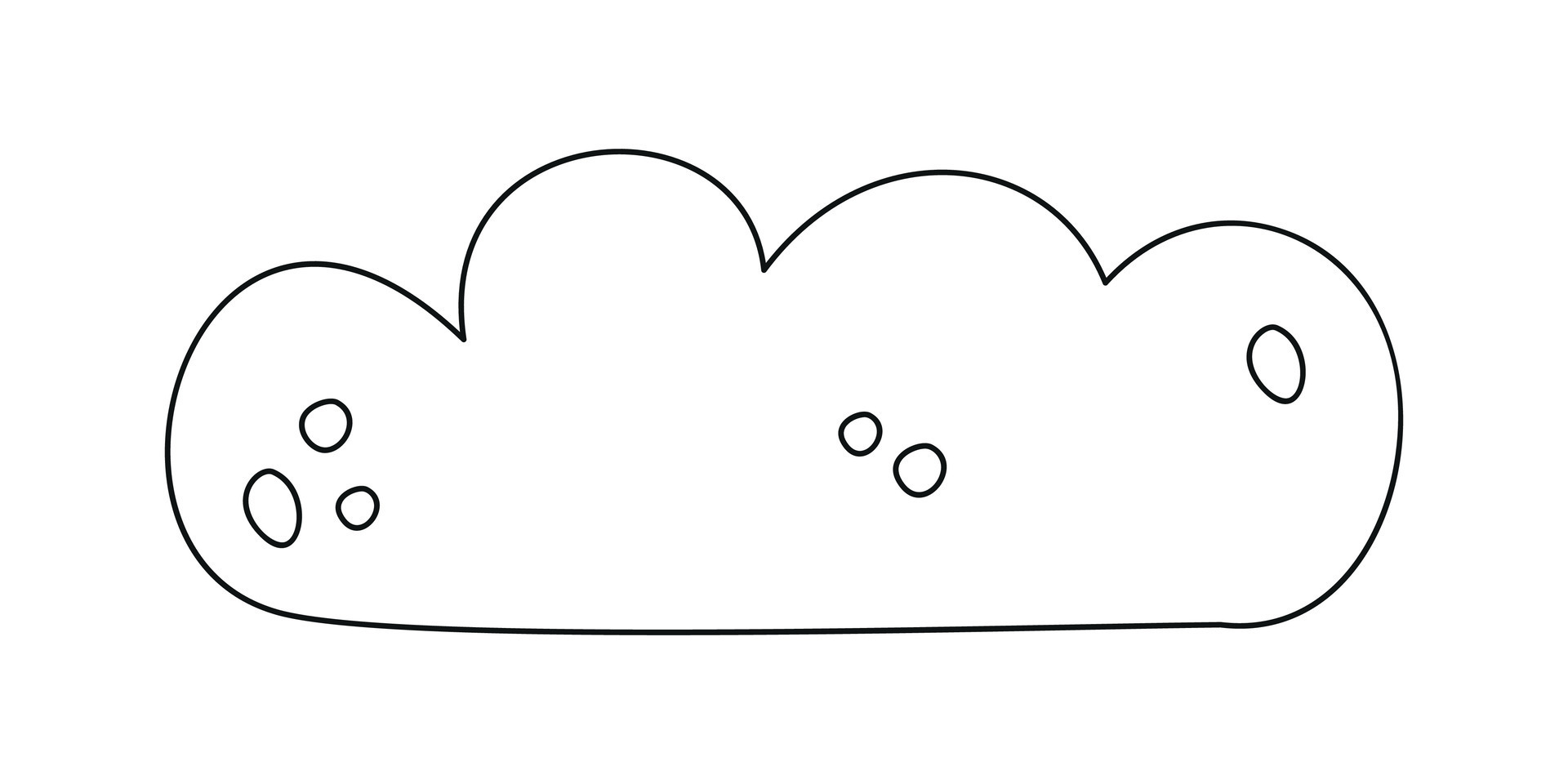 Hand drawn linear vector illustration of cloud 27870259 Vector Art at