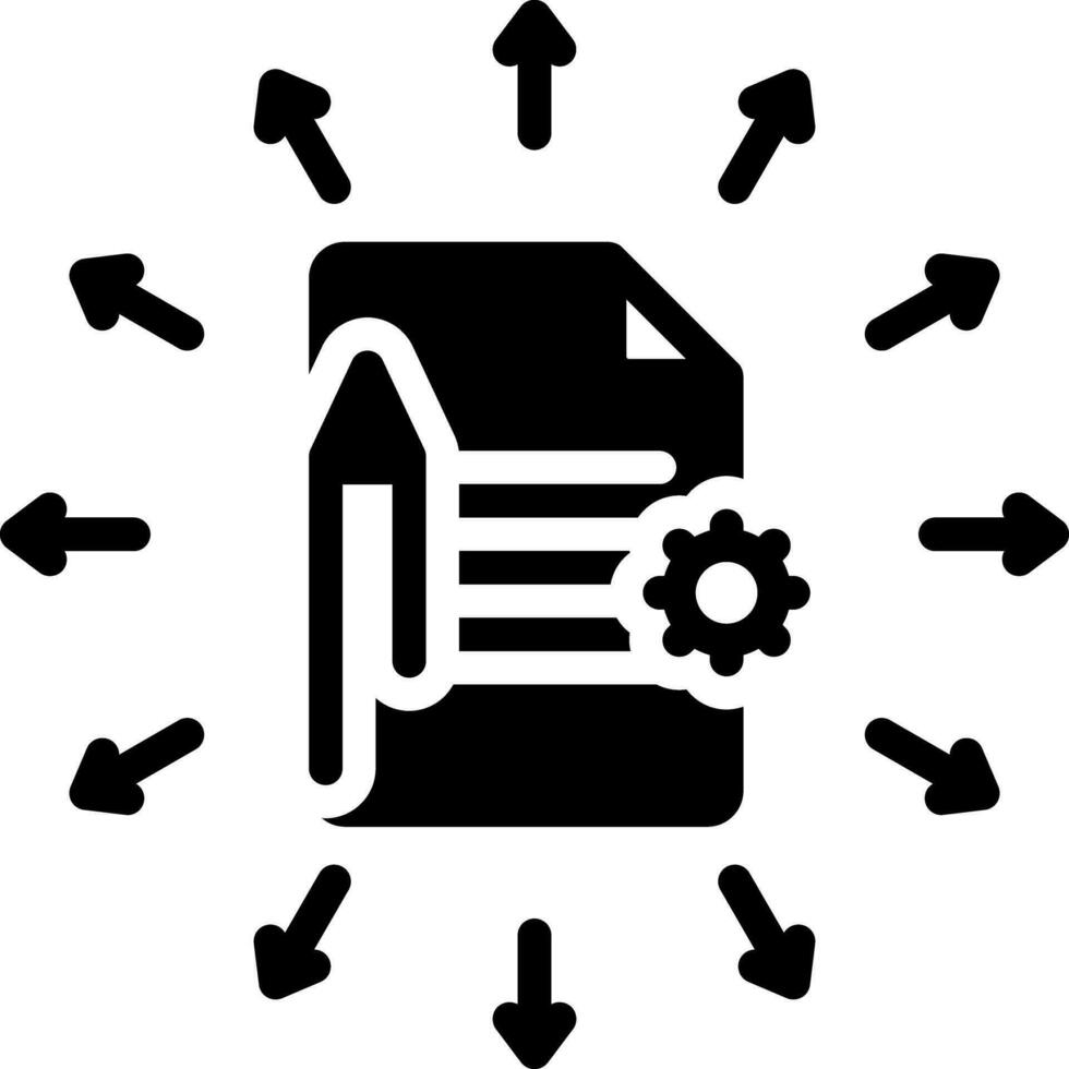 sólido icono para asignar vector