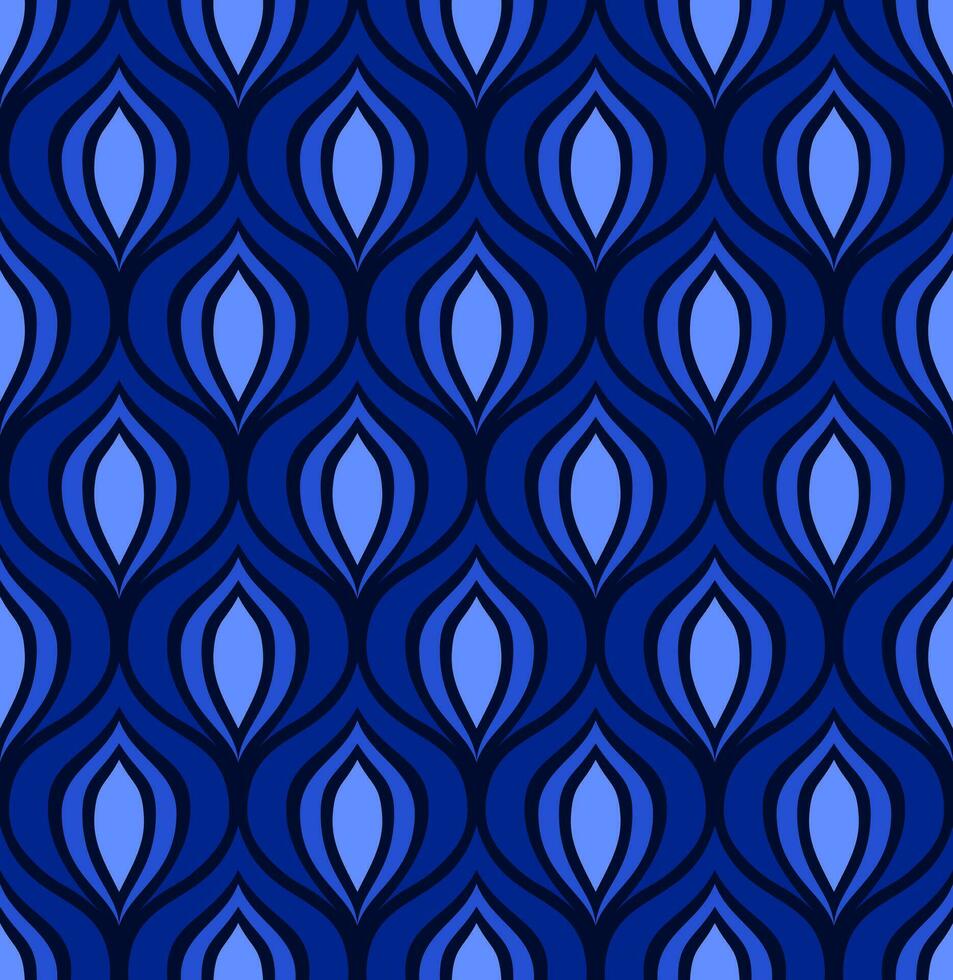 oscuro azul vector sin costura antecedentes con azul y ligero azul resumen Arte deco cifras