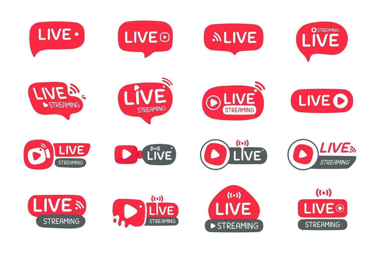 social media live broadcast icon streaming video online meeting vector
