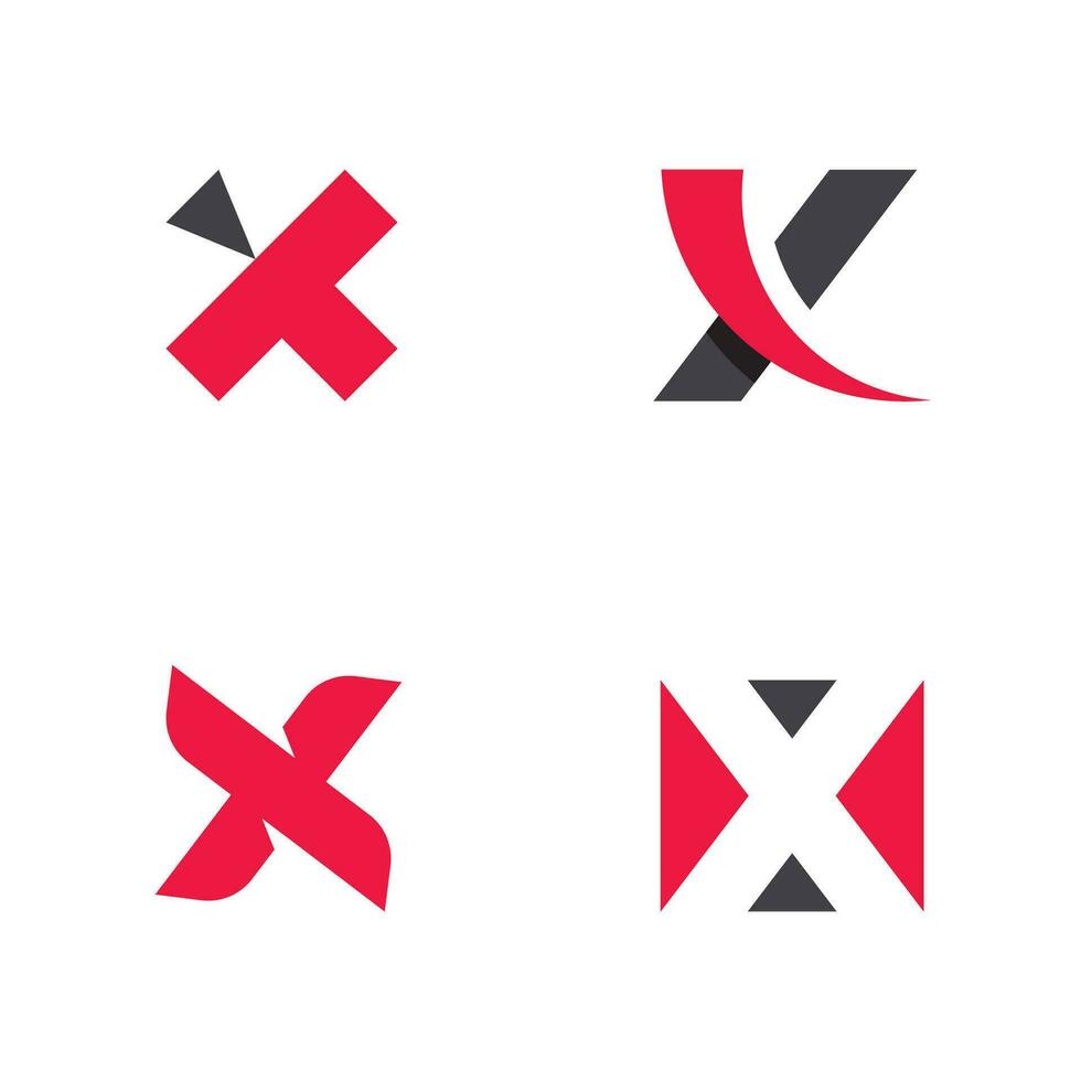 X Logo Design and template. vector