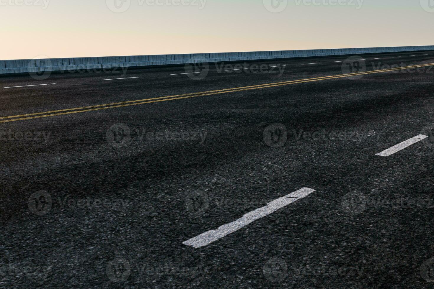 el vacío asfalto la carretera y luz cielo y luz solar. foto