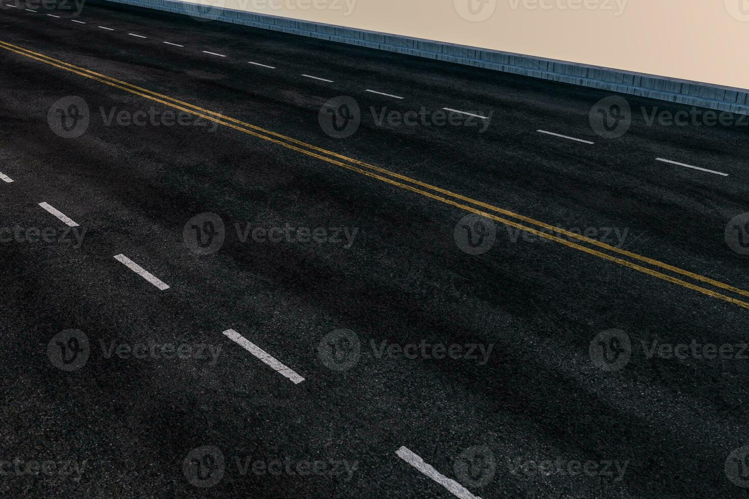 el vacío asfalto la carretera y luz cielo y luz solar. foto
