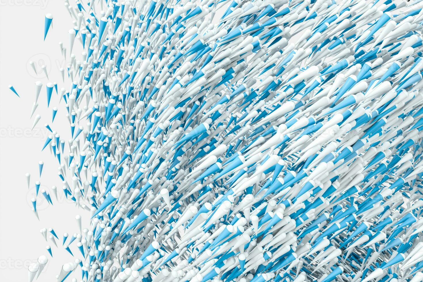 High speed vortex particles, 3d rendering. photo