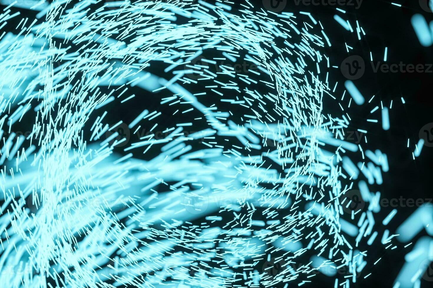 High speed vortex particles, 3d rendering. photo