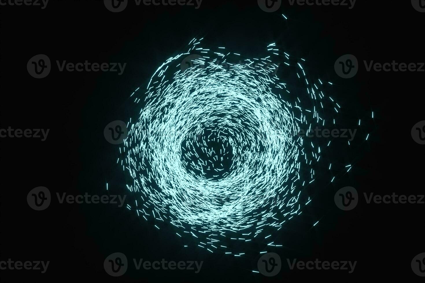 High speed vortex particles, 3d rendering. photo