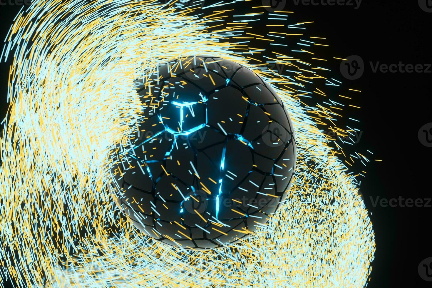 High speed vortex particles, 3d rendering. photo