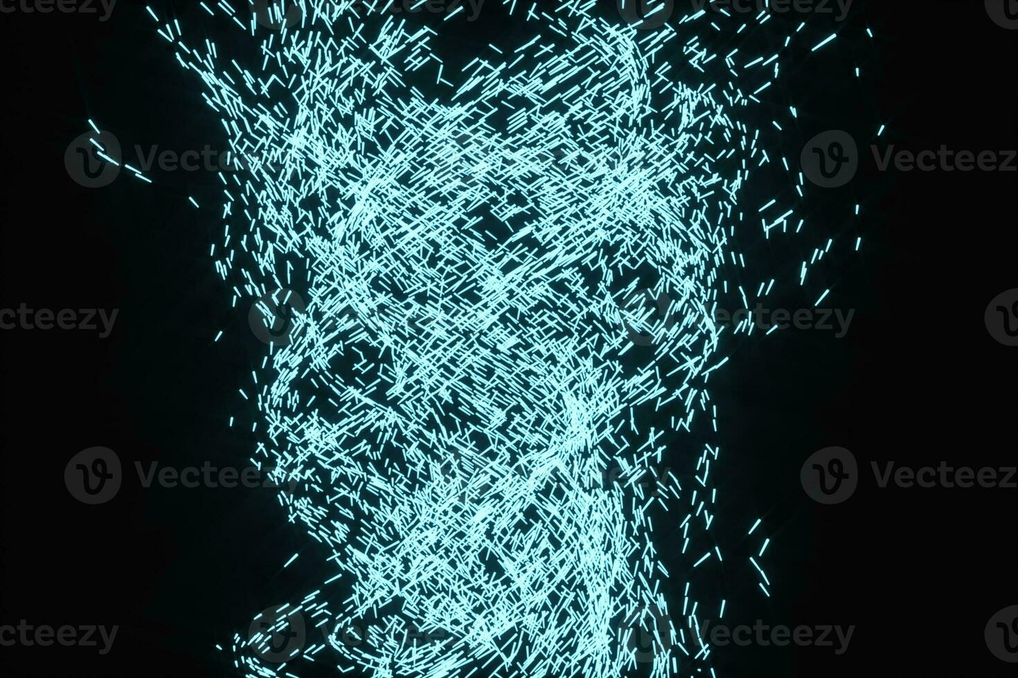 High speed vortex particles, 3d rendering. photo