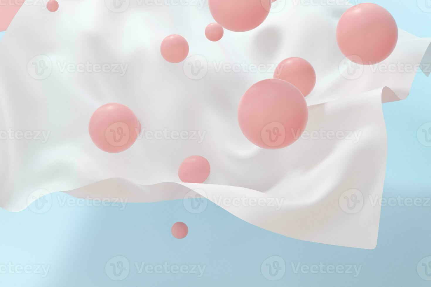 Flowing cloth, abstract color background, 3d rendering. photo