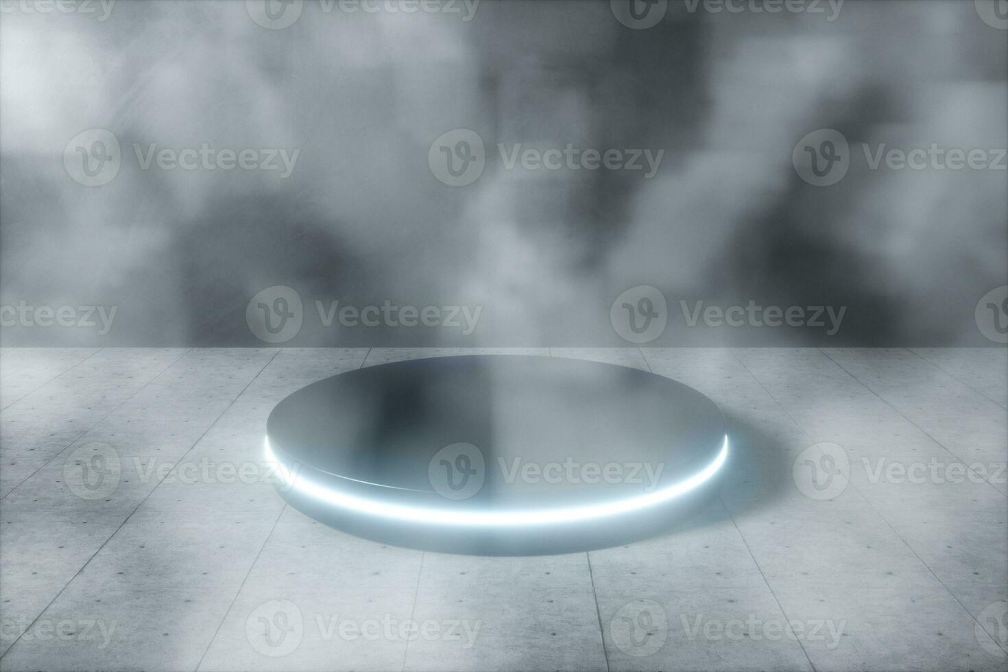 The dark room and the light beam, 3d rendering. photo