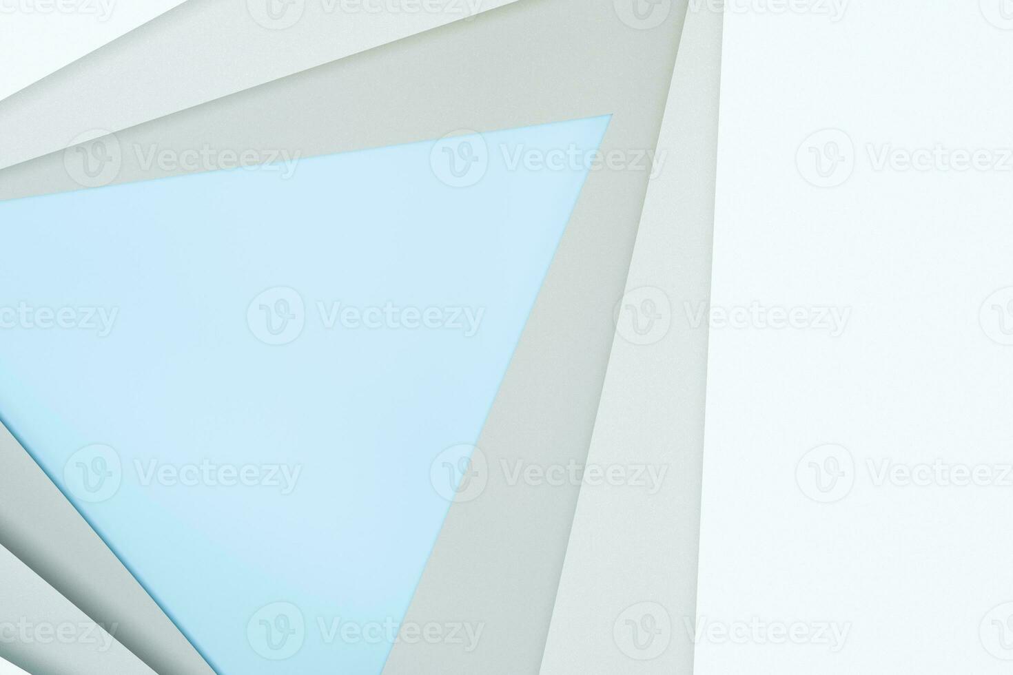 Blank and vortical paper cards with triangle shape, 3d rendering. photo