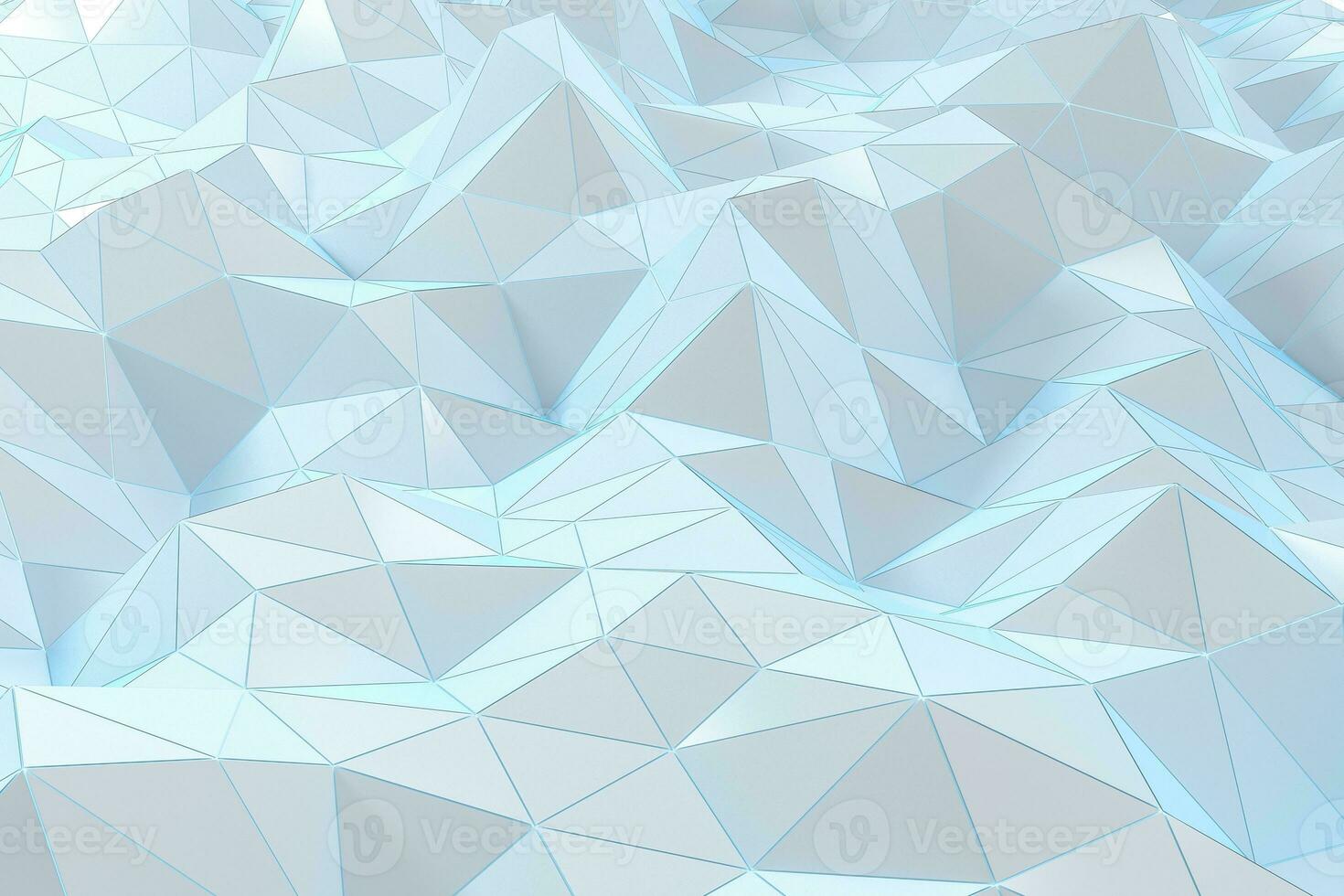 Triangle surface plane with structure lines, 3d rendering. photo