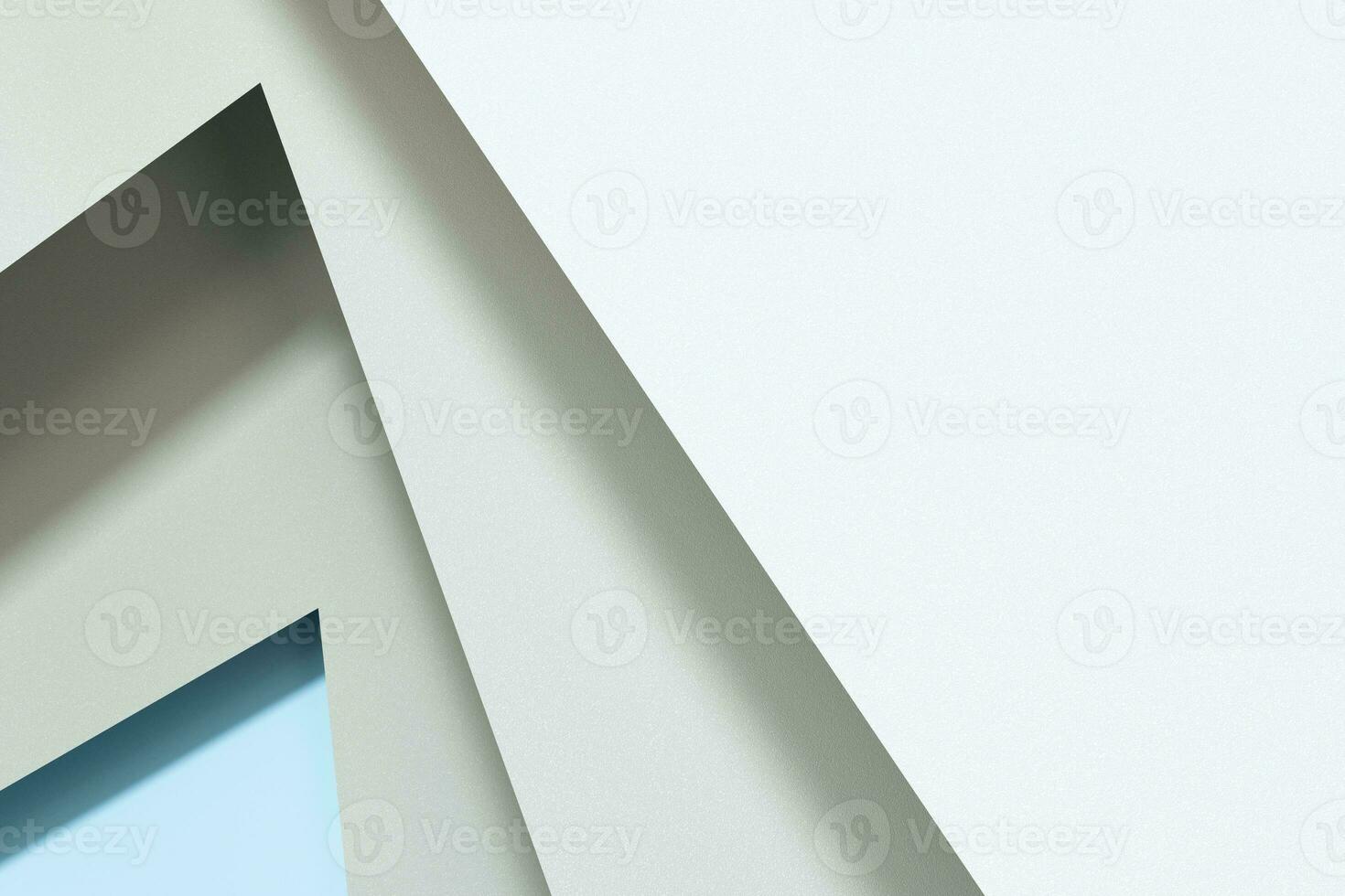 Blank and vortical paper cards with triangle shape, 3d rendering. photo