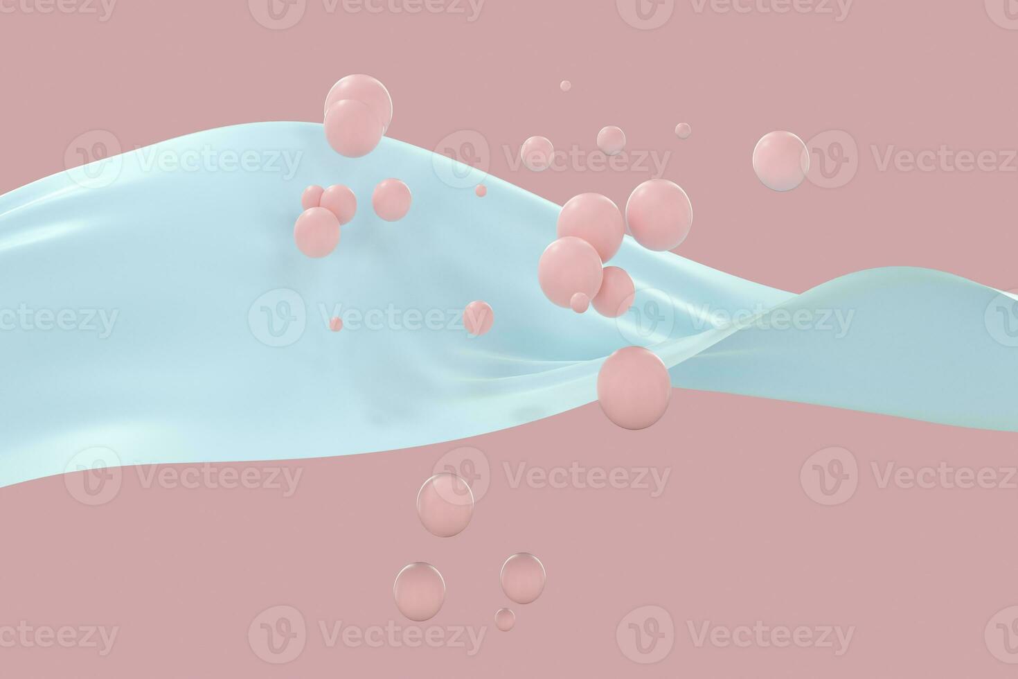 Flowing cloth, abstract color background, 3d rendering. photo