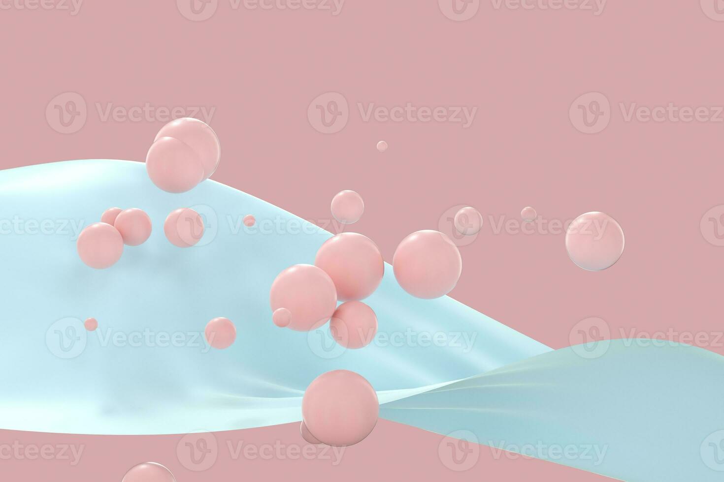 Flowing cloth, abstract color background, 3d rendering. photo