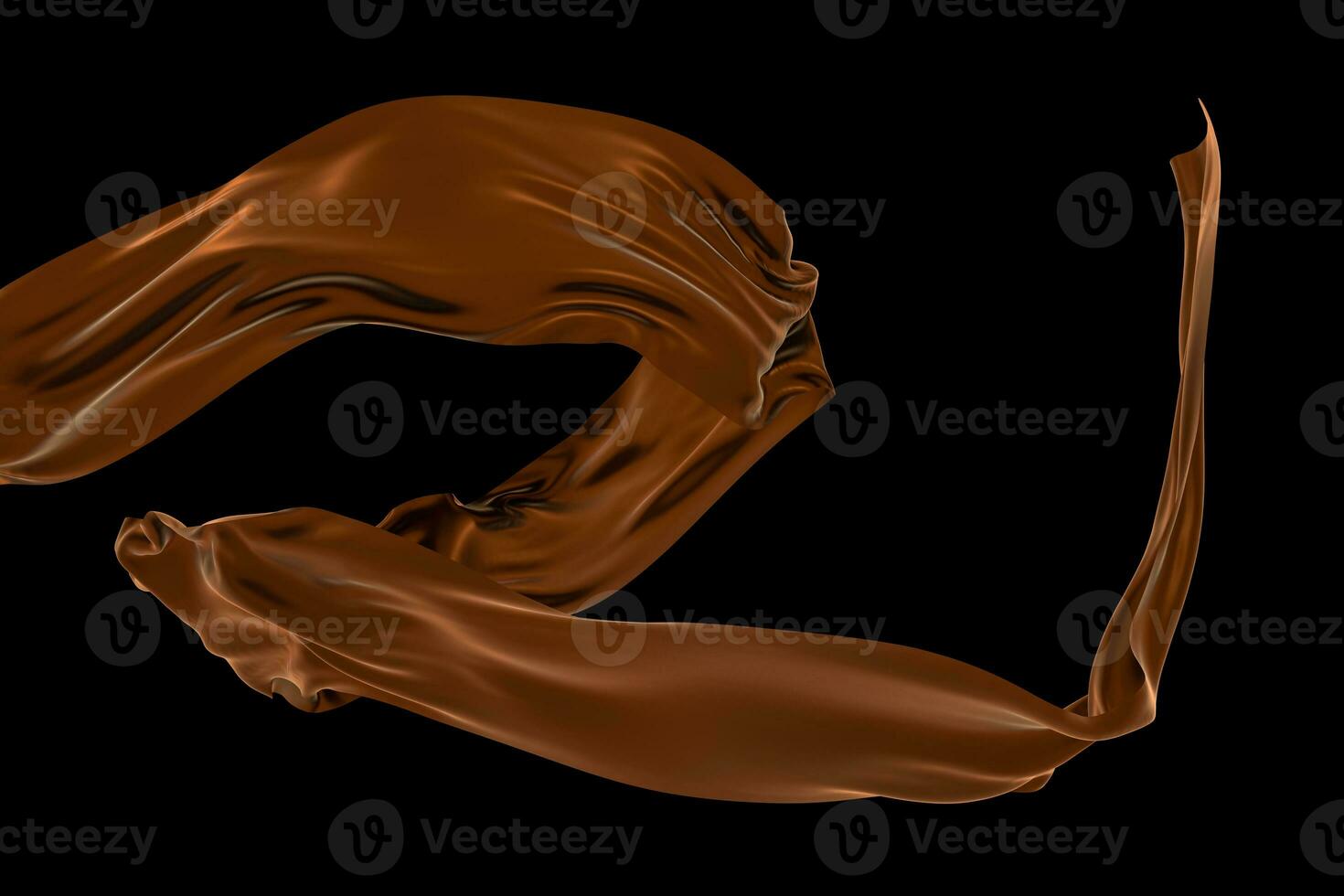 Flowing cloth, abstract color background, 3d rendering. photo