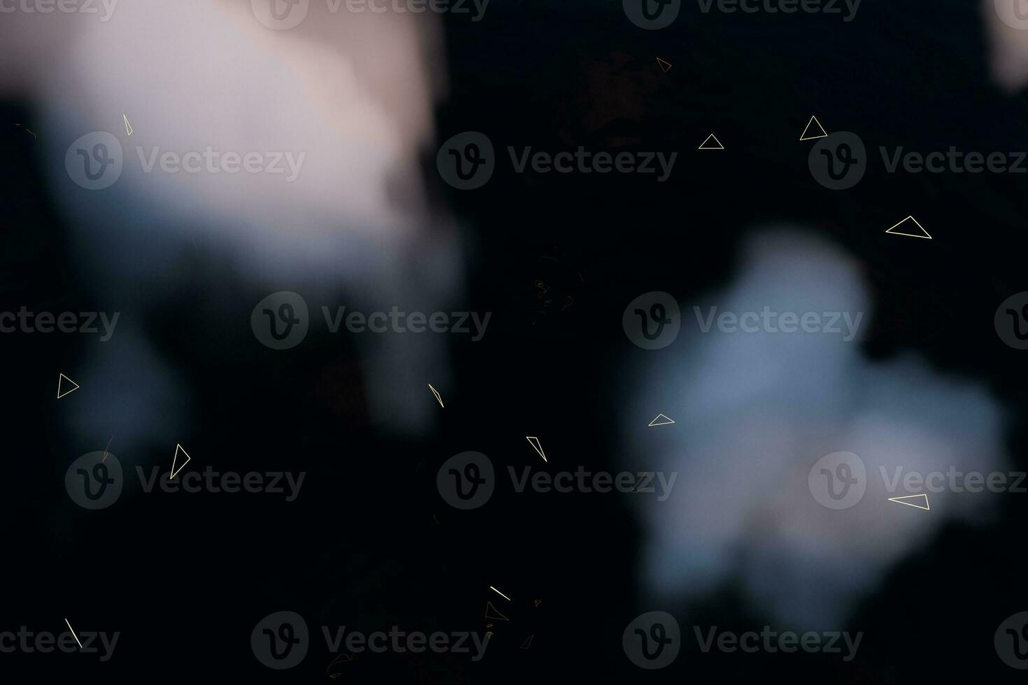 The wide ocean with glowing triangle lines, 3d rendering. photo