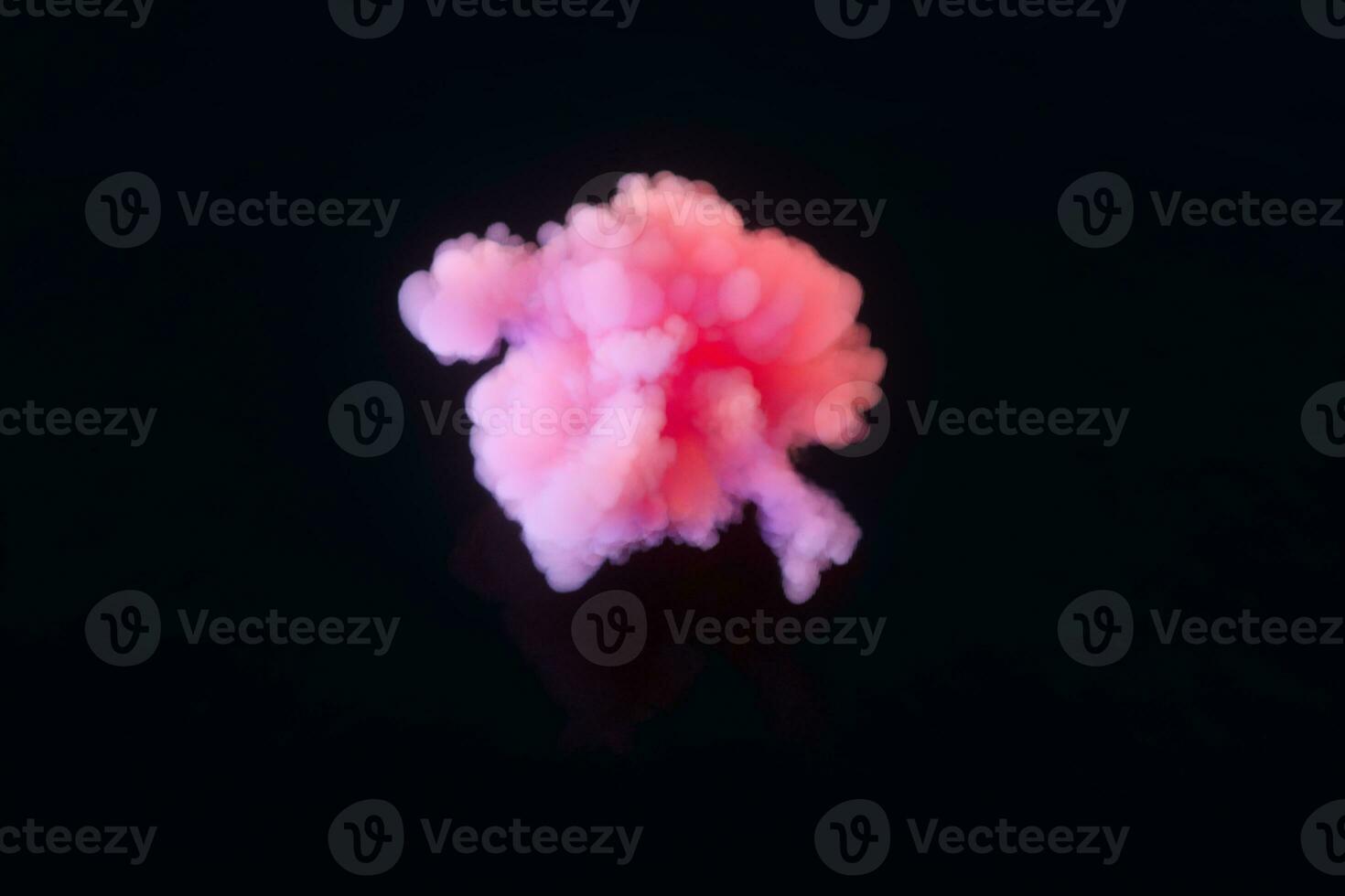 The lovely pink cloud on the ocean, 3d rendering. photo